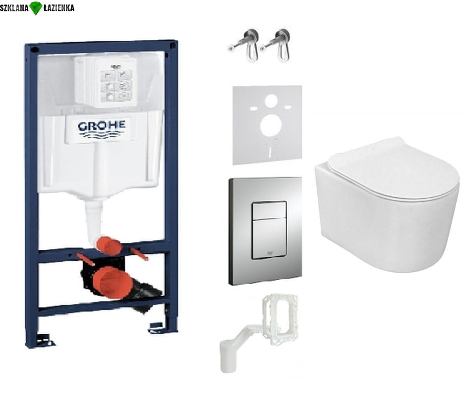Zestaw podtynkowy Grohe FRESH 8w1 : misa WC serii Rimless, stelaż ...