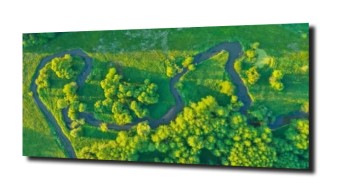 obraz na szkle Abstrakcja rzeka zieleń 187