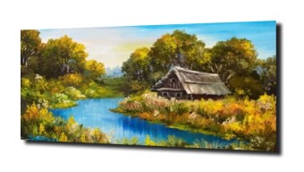 obraz na szkle, panel szklany Farma sztuka