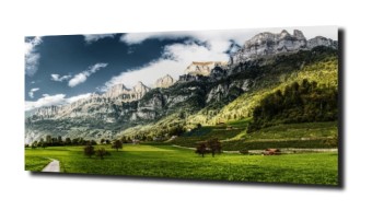 obraz na szkle Przełęcz Alpy góry natura