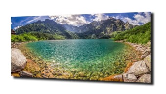 obraz na szkle Tatry Panorama Morskie Oko