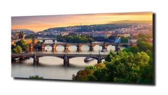 obraz na szkle Rzut na Pragę z lotu ptaka