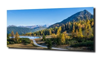obraz na szkle Widok na jesień w Alpach