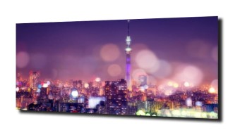 obraz na szkle Rozmyte światła nad Tokio
