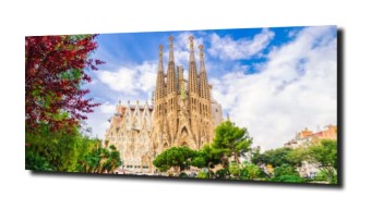 obraz na szkle Kościół zabytek Barcelona