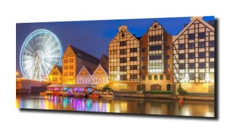 obraz na szkle, panel szklany Gdańsk Eye