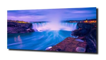 obraz na szkle Wodospad Niagara wieczór