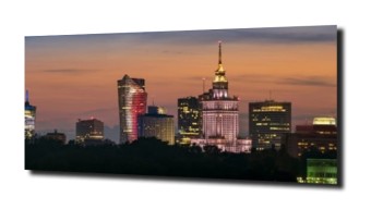 obraz na szkle Warszawa drapacz chmur