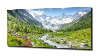 obraz na szkle Strumyk dolina natura