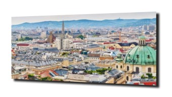 obraz na szkle Panorama Wiednia- duża