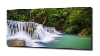 obraz na szkle Wodospad, natura, las