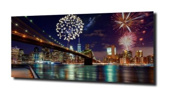 obraz na szkle Fajerwerki nad N.Y.C