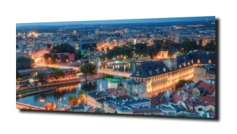 obraz na szkle Wrocław z lotu ptaka