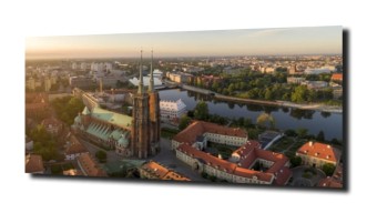 obraz na szkle Wrocław z lotu ptaka