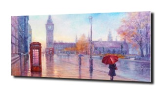 obraz na szkle Ilustracja Londynu
