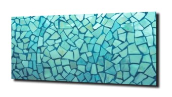 obraz na szkle Niebieska mozaika