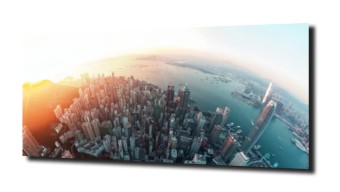 obraz na szkle Globus- Hong Kong
