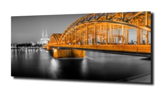 obraz na szkle Złoty most- duży