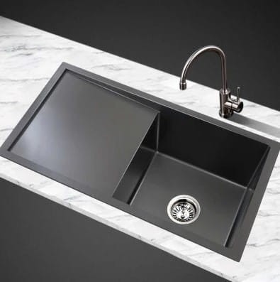 Zlewozmywak zlew kuchenny jednokomorowy blat roboczy rozmiar: 50x90 cm Swiss Liniger seria X90-fot.1