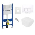 Zestaw podtynkowy 7w1: Zestaw podtynkowy 7w1: misa WC serii Rimless, stelaż Geberit UP100, deska wolnoopadająca, przycisk, wsporniki dystansowe, mata oraz przekładka akustyczna-fot.26