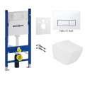 Zestaw podtynkowy 7w1: Zestaw podtynkowy 7w1: misa WC serii Rimless, stelaż Geberit UP100, deska wolnoopadająca, przycisk, wsporniki dystansowe, mata oraz przekładka akustyczna-fot.27
