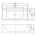 Wanna przyścienna Kaia Swiss Liniger W616 rozmiar: 180/170x80 cm-fot.5