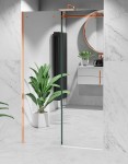 Lustrzane Drzwi Prysznicowe Przesuwne D20  Rose Gold