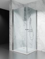 kabina prysznicowa z brodzikiem wahadłowa DV4000 okucia stalowe szkło transparentne