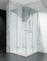 kabina prysznicowa z brodzikiem uchylna DV2000 okucia stalowe szkło transparentne