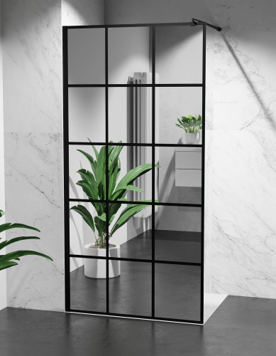 czarne-szprosy-szyba-prysznicowa-walk-in-szklo-efekt-lustra-zdjecie-1-szklana-lazienka