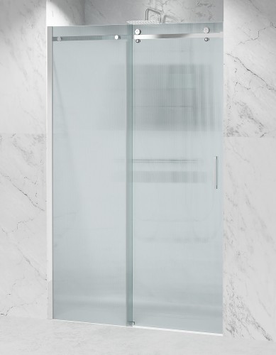 drzwi prysznicowe przesuwne D20 ryflowane chrom polysk zdjecie 1 szklana lazienka