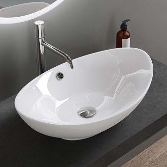 Umywalka nablatowa ceramiczna C818