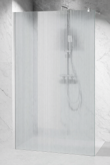 Ścianka prysznicowa Walk-In Chrom Połysk Ryflowana 