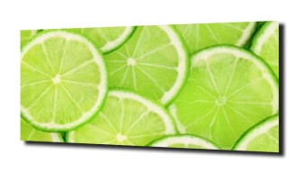 obraz na szkle, panel szklany Limonka kolaż