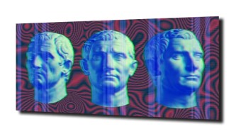 obraz na szkle, panel szklany Rzeźba twarz