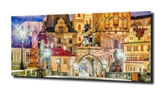 obraz na szkle, panel szklany Stare miasto