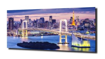 obraz na szkle, panel szklany Most w Tokio