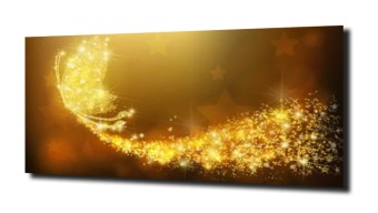 obraz na szkle, panel szklany Złoty motyl