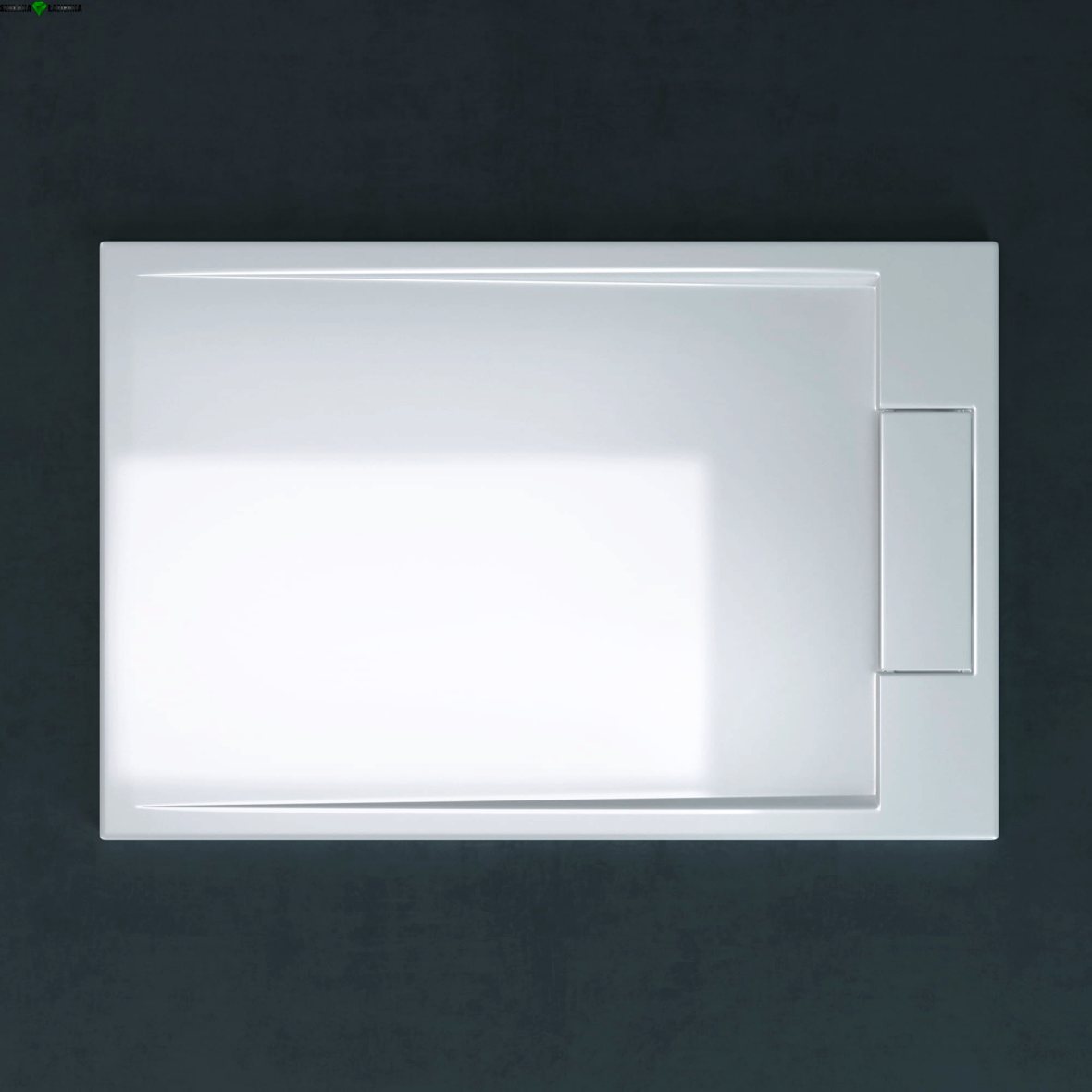 brodzik konglomeratowy widok z góry, prostokątny